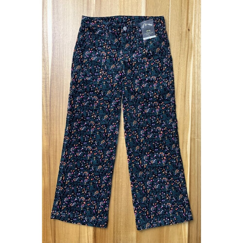 Art Class Junior Girls Multicolor Floral Print Design Corduroy Pants Size 16 - Picture 2 of 11